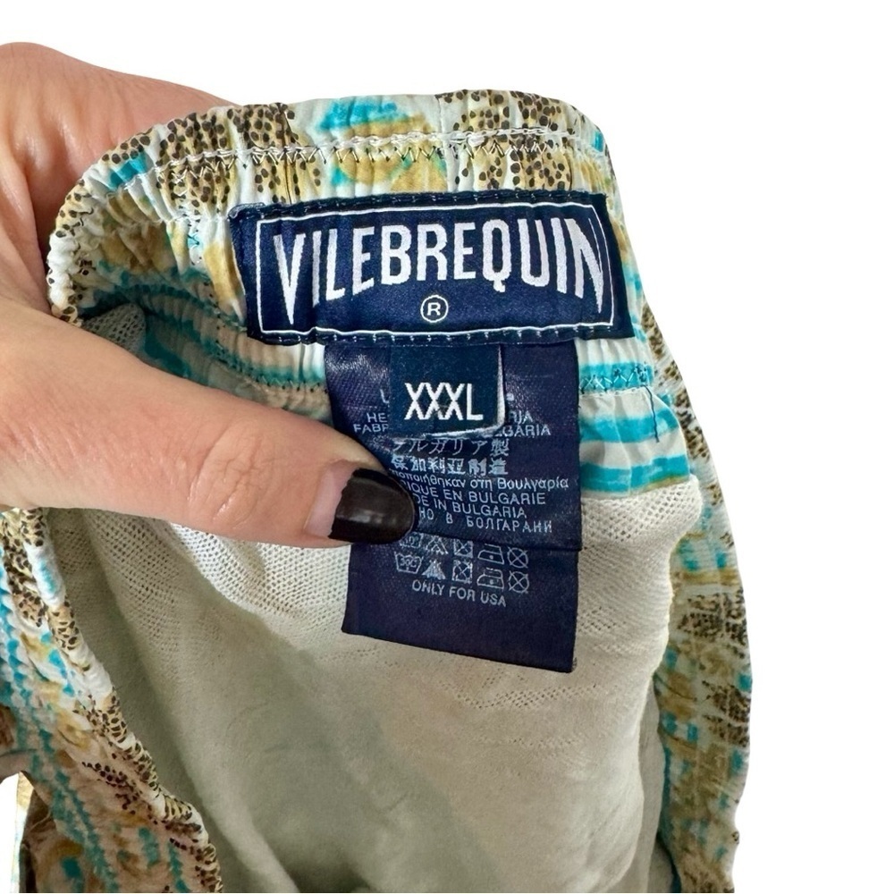 Vilebrequin Moorea Floral Stripe Print Swim Trunks Shorts - Picture 8 of 12